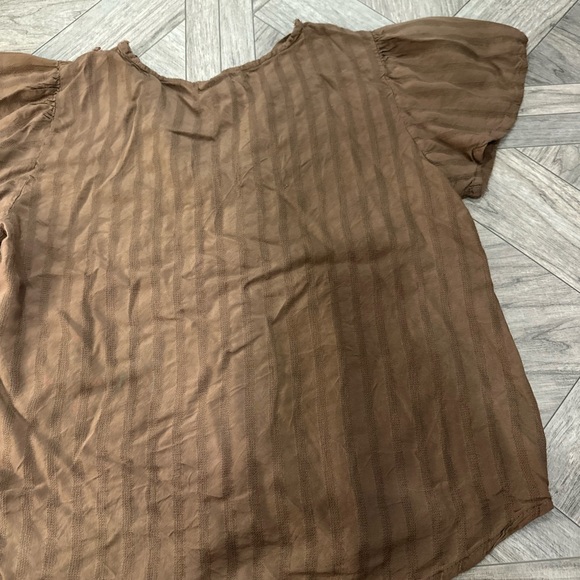 French Laundry Taupe Blouse with Lace Detail - Picture 12 of 13